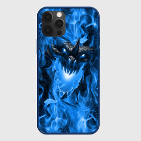 Чехол для iPhone 12 Pro Max с принтом Дракон в синем пламени Dragon in blue flame в Рязани, Силикон |  | Тематика изображения на принте: dragon | дракон | миф | монстр | огонь | пламя | фэнтези