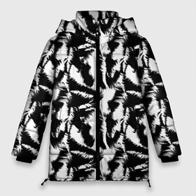 Женская зимняя куртка Oversize с принтом Шкура Белого Тигра в Рязани, верх — 100% полиэстер; подкладка — 100% полиэстер; утеплитель — 100% полиэстер | длина ниже бедра, силуэт Оверсайз. Есть воротник-стойка, отстегивающийся капюшон и ветрозащитная планка. 

Боковые карманы с листочкой на кнопках и внутренний карман на молнии | animal | beast | cat | predator | tiger | амурский тигр | белый тигр | год тигра | животное | зверь | кот | полосатая кошка | саблезубый тигр | тигр | хищник | царь джунглей | черно белое | шерхан