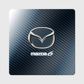 Магнит виниловый Квадрат с принтом MAZDA 6 - Карбон в Рязани, полимерный материал с магнитным слоем | размер 9*9 см, закругленные углы | auto | logo | mazda | mazda 6 | moto | symbol | авто | автомобиль | гонки | знак | карбон | лого | логотип | логотипы | мазда | марка | машина | мото | символ | символы