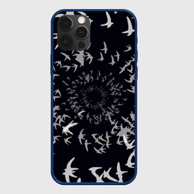 Чехол для iPhone 12 Pro Max с принтом Веер птиц в Рязани, Силикон |  | Тематика изображения на принте: вороны | минимализм | птицы | стая | стая птиц