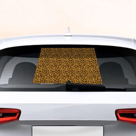 Наклейка на авто - для заднего стекла с принтом Леопард (Leopard) в Рязани, ПВХ | Точные размеры наклейки зависят от выбранного изображения (ширина не больше 75 мм, высота не больше 45 мм) | jaguar | leopard | ocelot | predator | гепард | дикая кошка | животное | зверь | кот | леопард | леопардовые пятна | оцелот | хищная кошка | хищник | ягуар