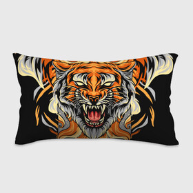 Подушка 3D антистресс с принтом Символ года тигр в гневе в Рязани, наволочка — 100% полиэстер, наполнитель — вспененный полистирол | состоит из подушки и наволочки на молнии | 2022 | большая кошка | животное | новый год | символ года | тигр | хищник