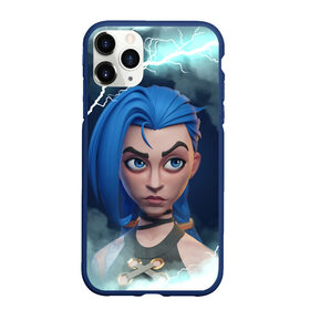 Чехол для iPhone 11 Pro Max матовый с принтом BLUE JINX | ARCAME в Рязани, Силикон |  | arcane | arcane league of legends | cartoon | jinx | league of legends | mult | stim punk | stimpunk | аркеин | аркейн | джинкс | мульт | мультик | паудер | порох | психопатка | синеголовая | синий хвост | стим панк | стимпанк