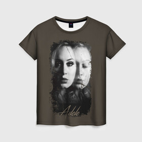Женская футболка 3D с принтом Mirage Adele в Рязани, 100% полиэфир ( синтетическое хлопкоподобное полотно) | прямой крой, круглый вырез горловины, длина до линии бедер | взгляд | имя | лицо | мираж | надпись