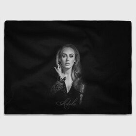 Плед 3D с принтом Adele Icon в Рязани, 100% полиэстер | закругленные углы, все края обработаны. Ткань не мнется и не растягивается | Тематика изображения на принте: девушка | имя | микрофон | певица | фото