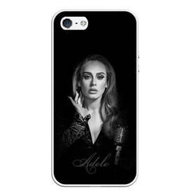 Чехол для iPhone 5/5S матовый с принтом Adele Icon в Рязани, Силикон | Область печати: задняя сторона чехла, без боковых панелей | девушка | имя | микрофон | певица | фото