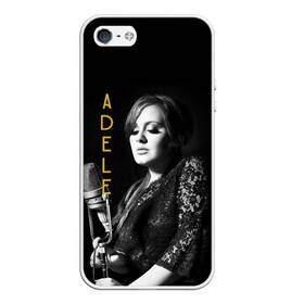 Чехол для iPhone 5/5S матовый с принтом Певица Adele в Рязани, Силикон | Область печати: задняя сторона чехла, без боковых панелей | девушка | имя | микрофон | надпись | певица