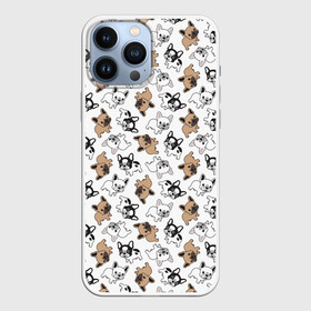 Чехол для iPhone 13 Pro Max с принтом Бульдожики в Рязани,  |  | animal | bulldog | dog | french bulldog | french bulldog p | pit bull | бойцовская собака | бульдог | год собаки | друг человека | животное | зверь | кинолог | пёс | питбуль | собака французский бульдог | собаковод