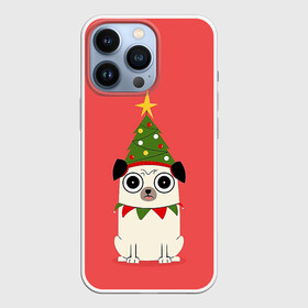 Чехол для iPhone 13 Pro с принтом Новогодний Мопс   Пёсик в Рязани,  |  | 2021 | 2022 | bite me | christmas | marry christmas | new year | в топе | герлянды | для друга | елка | кусь | мопс | нг | новогодний мопс | новогодний свитер | новый год | пёсик | песк | подарок | пряник | пряня | псина