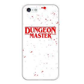 Чехол для iPhone 5/5S матовый с принтом DUNGEON MASTER BLOOD ГАЧИМУЧИ БЕЛЫЙ в Рязани, Силикон | Область печати: задняя сторона чехла, без боковых панелей | aniki | billy | boss | boy | bucks | dark | deep | door | dungeon | fantasy | gachi | gachimuchi | gym | hundred | master | muchi | next | stranger | the | things | three | van | wee | билли | ван | гачи | гачимучи | дела | мучи | 