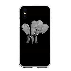 Чехол для iPhone XS Max матовый с принтом Сплоченность в Рязани, Силикон | Область печати: задняя сторона чехла, без боковых панелей | любовь | преданность | семья | слоненок | слониха | слоны