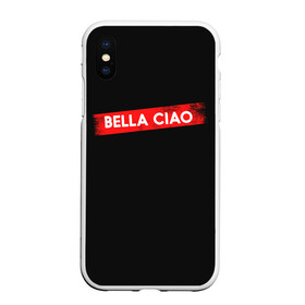 Чехол для iPhone XS Max матовый с принтом BELLA CIAO (БУМАЖНЫЙ ДОМ) в Рязани, Силикон | Область печати: задняя сторона чехла, без боковых панелей | Тематика изображения на принте: bella | bells | casa | ciao | de | el | jingle | la | moscow | netflix | papel | professor | resistencia | tokio | viva | бумажный | дом | профессор