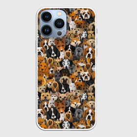 Чехол для iPhone 13 Pro Max с принтом Собаки (Разные Породы) в Рязани,  |  | animal | dog | барбос | бобик | год собаки | друг человека | животное | зверь | ищейка | кинолог | кость | лайка | пёс | порода собак | собака | собаковод | собачьи следы от лап | сторожевая собака | хищник