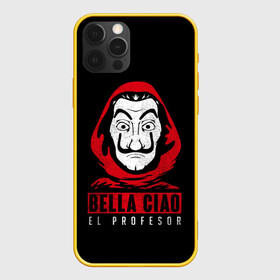 Чехол для iPhone 12 Pro с принтом BELLA CIAO EL PROFESOR в Рязани, силикон | область печати: задняя сторона чехла, без боковых панелей | bella | bells | casa | ciao | de | el | jingle | la | moscow | netflix | papel | professor | resistencia | tokio | viva | бумажный | дом | профессор