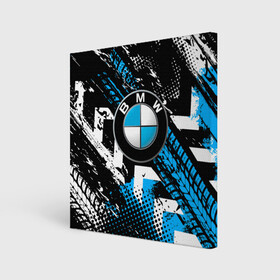 Холст квадратный с принтом Следы от шин BMW в Рязани, 100% ПВХ |  | bmw | bmw performance | m | motorsport | performance | бмв | моторспорт