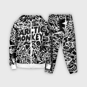 Детский костюм 3D с принтом Arctic monkeys Pattern в Рязани,  |  | alternative | arctic monkeys | metall | music | rock | альтернатива | арктик монкейс | арктические обезьяны | металл | музыка | рок