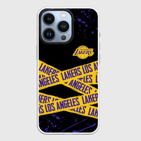 Чехол для iPhone 13 Pro с принтом LAKERS LOGO БРЫЗГИ КРАСОК в Рязани,  |  | america | basketball | kobe bryant | la | la lakers | lakers | lines | los angeles lakers | nba | usa | баскетбол | брызги | брызги красок | кобе брайант | краски | линии | лос анджелес лейкерс | нба | полосы | сша