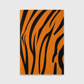 Обложка для паспорта матовая кожа с принтом Текстура тигра/tiger в Рязани, натуральная матовая кожа | размер 19,3 х 13,7 см; прозрачные пластиковые крепления | tiger | кошка | оранжевый черный | символ 22 года | текстура | тигр
