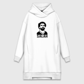 Платье-худи хлопок с принтом Salah портрет в Рязани,  |  | basel | champion | chelsea | fifa | lfc | liverpool | mo salah | mohamed salah | mokawloon | roma | soccer | uefa | базель | египет | ливерпуль | лига чемпионов | лфк | мокавлун | мохаммед салах | рома | уефа | фифа | футбол