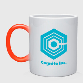 Кружка хамелеон с принтом Корпорация Заговор Cognito Inc в Рязани, керамика | меняет цвет при нагревании, емкость 330 мл | cognito inc | inside job | shadow government | когнито | корпорация заговор | мультфильм | рейган ридли | теневое правительство | теории заговора