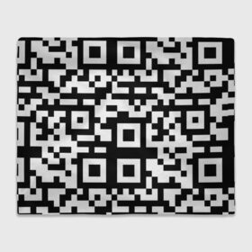 Плед 3D с принтом qr code куаркод в Рязани, 100% полиэстер | закругленные углы, все края обработаны. Ткань не мнется и не растягивается | covid | qr code | антикороновирус | ковид | куаркод | привика