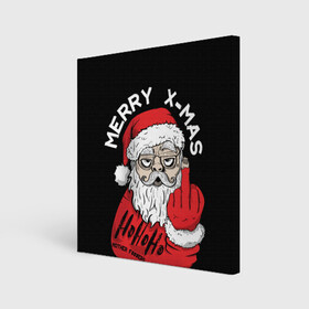 Холст квадратный с принтом Merry x - mas Плохой дед мороз в Рязани, 100% ПВХ |  | 2022 | bad santa | комикс | новый год | рождество