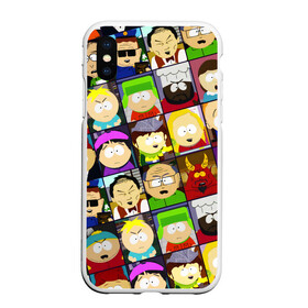 Чехол для iPhone XS Max матовый с принтом SOUTH PARK   ЮЖНЫЙ ПАРК   УЗОР   PATTERN в Рязани, Силикон | Область печати: задняя сторона чехла, без боковых панелей | Тематика изображения на принте: eric cartman | park | pattern | south | south park | кайл | картман | картмен | кени | кеннет | кенни | они убили кени | парк | саус парк | сволочи | стэнли | узор | эрик | южный | южный парк