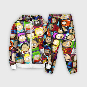 Детский костюм 3D с принтом SOUTH PARK   ЮЖНЫЙ ПАРК   УЗОР   PATTERN в Рязани,  |  | eric cartman | park | pattern | south | south park | кайл | картман | картмен | кени | кеннет | кенни | они убили кени | парк | саус парк | сволочи | стэнли | узор | эрик | южный | южный парк