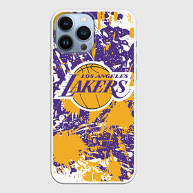 Чехол для iPhone 13 Pro Max с принтом LAKERS ФИРМЕННЫЕ ЦВЕТА БРЫЗГИ КРАСОК   LA в Рязани,  |  | america | basketball | kobe bryant | la | la lakers | lakers | los angeles lakers | nba | usa | баскетбол | кобе брайант | лос анджелес лейкерс | нба | сша