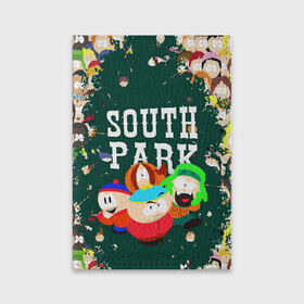 Обложка для паспорта матовая кожа с принтом SOUTH PARK   ЮЖНЫЙ ПАРК   АРТ в Рязани, натуральная матовая кожа | размер 19,3 х 13,7 см; прозрачные пластиковые крепления | Тематика изображения на принте: eric cartman | park | pattern | south | south park | арт | зима | кайл | картман | картмен | кени | кеннет | кенни | они убили кени | парк | саус парк | сволочи | стэнли | узор | эрик | южный | южный парк