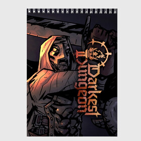 Скетчбук с принтом Darkest Dungeon 2 (Темнейшее подземелье 2) в Рязани, 100% бумага
 | 48 листов, плотность листов — 100 г/м2, плотность картонной обложки — 250 г/м2. Листы скреплены сверху удобной пружинной спиралью | darkest dungeon | dd | rpg | the butchers circus | the colour of madness | the crimson court | the shieldbreaker | игры | подземелье | темнейшее подземелье