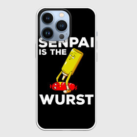 Чехол для iPhone 13 Pro с принтом SENPAI IS THE WURST сосиска и горчичка в Рязани,  |  | ahegao | anime | kawai | kowai | manga | oppai | otaku | sempai | senpai | sugoi | waifu | yandere | аниме | ахегао | вайфу | ковай | манга | отаку | семпай | сенпай | тренд