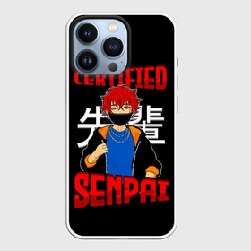 Чехол для iPhone 13 Pro с принтом CERTIFIED SENPAI в Рязани,  |  | ahegao | anime | kawai | kowai | manga | oppai | otaku | sempai | senpai | sugoi | waifu | yandere | аниме | ахегао | вайфу | ковай | манга | отаку | семпай | сенпай | тренд