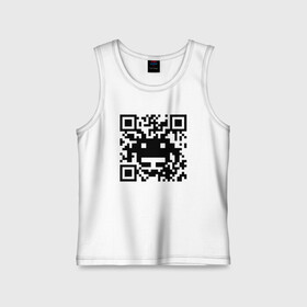 Детская майка хлопок с принтом QR-Monster в Рязани,  |  | Тематика изображения на принте: 19 | code | corona | covid | meme | memes | monster | ncov | ncov19 | qr | quick | response | virus | антивирус | антикоронавирус | быстрый | вирус | ковид | код | корона | коронавирус | мем | мемы | монстр | отклик