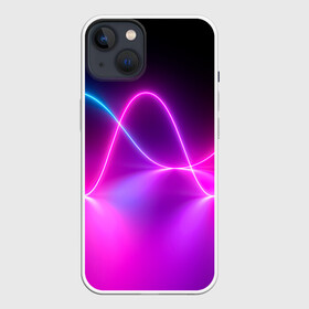 Чехол для iPhone 13 с принтом Лучи света pink theme в Рязани,  |  | абстрактные | волна | волна света | излучение | киберпанк | лучи | лучи света | неон | неоновые принты | рисунок | свет
