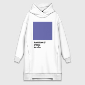 Платье-худи хлопок с принтом Цвет Pantone 2022 года - Very Peri в Рязани,  |  | pantone | very peri | violet | графический дизайн | дизайн | дизайнерский мем | дизигн | дизигнер | мем | пантон | сиреневый | фиолетовый | цвет 2022 года | цвет года | цвет пантон