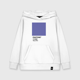 Детская толстовка хлопок с принтом Цвет Pantone 2022 года - Very Peri в Рязани, 100% хлопок | Круглый горловой вырез, эластичные манжеты, пояс, капюшен | pantone | very peri | violet | графический дизайн | дизайн | дизайнерский мем | дизигн | дизигнер | мем | пантон | сиреневый | фиолетовый | цвет 2022 года | цвет года | цвет пантон