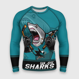 Мужской рашгард 3D с принтом San Jose Sharks, Сан Хосе Шаркс в Рязани,  |  | hockey | nhl | san jose | san jose sharks | sharks | usa | акула | маскот | нхл | сан хосе | санхосе | санхосе шаркс | спорт | сша | хоккей | шайба | шаркс