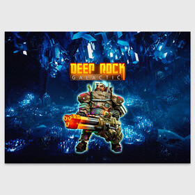 Поздравительная открытка с принтом Deep Rock Galactic / Gunner в Рязани, 100% бумага | плотность бумаги 280 г/м2, матовая, на обратной стороне линовка и место для марки
 | Тематика изображения на принте: deep rock galactic | drg | dwarf | gnome | gunner | гном | дип рок галактик | добыча минералов | космические шахтеры | стрелок