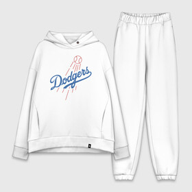 Женский костюм хлопок Oversize с принтом Los Angeles Dodgers baseball в Рязани,  |  | baseball | dodgers | los angeles | team | бейсбол | лосанжелес | сша