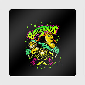 Магнит виниловый Квадрат с принтом Battletoads (Боевые Жабы) в Рязани, полимерный материал с магнитным слоем | размер 9*9 см, закругленные углы | battletoads | pimple | rash | zitz | боевые жабы | зитц | игры | лягушки | пимпл | раш