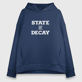 Женское худи Oversize хлопок с принтом State of Decay Logo (+спина) в Рязани, френч-терри — 70% хлопок, 30% полиэстер. Мягкий теплый начес внутри —100% хлопок | боковые карманы, эластичные манжеты и нижняя кромка, капюшон на магнитной кнопке | logo | state of decay | survival horror | undead labs | загнивающий штат | зомби апокалипсис | лого | логотип | стадия разложения | стейт оф декай | эмблема