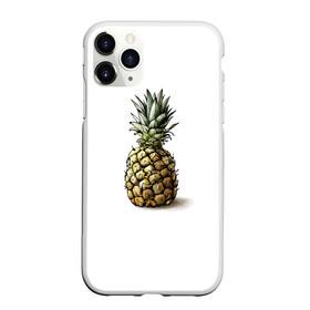 Чехол для iPhone 11 Pro матовый с принтом Pineapple watercolor в Рязани, Силикон |  | Тематика изображения на принте: pineapple | ананас | графика | еда | рисунок | фрукт