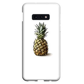 Чехол для Samsung S10E с принтом Pineapple watercolor в Рязани, Силикон | Область печати: задняя сторона чехла, без боковых панелей | Тематика изображения на принте: pineapple | ананас | графика | еда | рисунок | фрукт