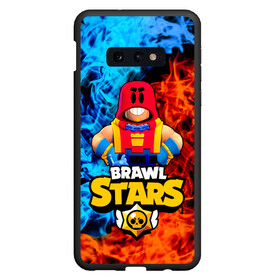 Чехол для Samsung S10E с принтом ГРОМ БРАВЛ СТАРС GROM BRAWL STARS ОГОНЬ в Рязани, Силикон | Область печати: задняя сторона чехла, без боковых панелей | Тематика изображения на принте: brawl | brawl stars | brawler | grom | stars | боец | бравл старс | бравлер | брол старс | гром | мобильная игра | новый | хроматик | хроматические | хроматический боец | эпич