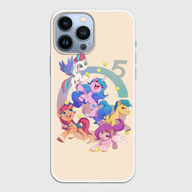 Чехол для iPhone 13 Pro Max с принтом G5 My Little Pony в Рязани,  |  | Тематика изображения на принте: a new generation | hitch | izzy | moonbow | my little pony | pipp | sunny | дружба | единорог | единороги | иззи | магия | мунбоу | новое поколение | пегас | пегасы | петалс | пип | пипп | пони | санни | старскаут | хитч | шторм