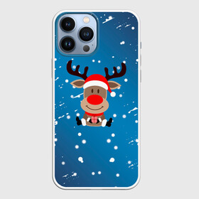 Чехол для iPhone 13 Pro Max с принтом Олень с подарком зимний в Рязани,  |  | 2022 | happy new year | merry christmas | год тигра | зима близко | нг | новогодний | новогодняя символика | новый год | новый год 2022 | олень | рождество | символ 2022 года | снег | снежинки