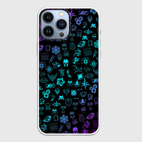 Чехол для iPhone 13 Pro Max с принтом RAINBOW SIX SIEGE NEON PATTERN SYMBOL в Рязани,  |  | caveira | dokkaebi | ela | frost | lord | mute | outbreak | pro league | r6 | r6s | rainbow | rainbow six siege | smoke | tachanka | tom clancys | vigil | аутбрейк | кавейра | лорд | про лига | р6 | радуга 6 осада | тачанка | том клэнси | фрост |