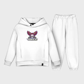 Детский костюм хлопок Oversize с принтом Orem Owlz   baseball team в Рязани,  |  | baseball | bat | beak | claws | eyes | orem | owl | paws | sport | team | usa | utah | view | wings | бейсбол | бита | взгляд | глаза | клюв | когти | крылья | лапы | орем | сова | спорт | сша | филин | юта