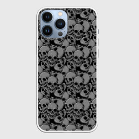 Чехол для iPhone 13 Pro Max с принтом Gray skulls в Рязани,  |  | bone | bones | screaming | screaming skulls | skull | skulls | smile | кости | кричат | кричащие | кричащие черепа | улыбка | череп | черепа